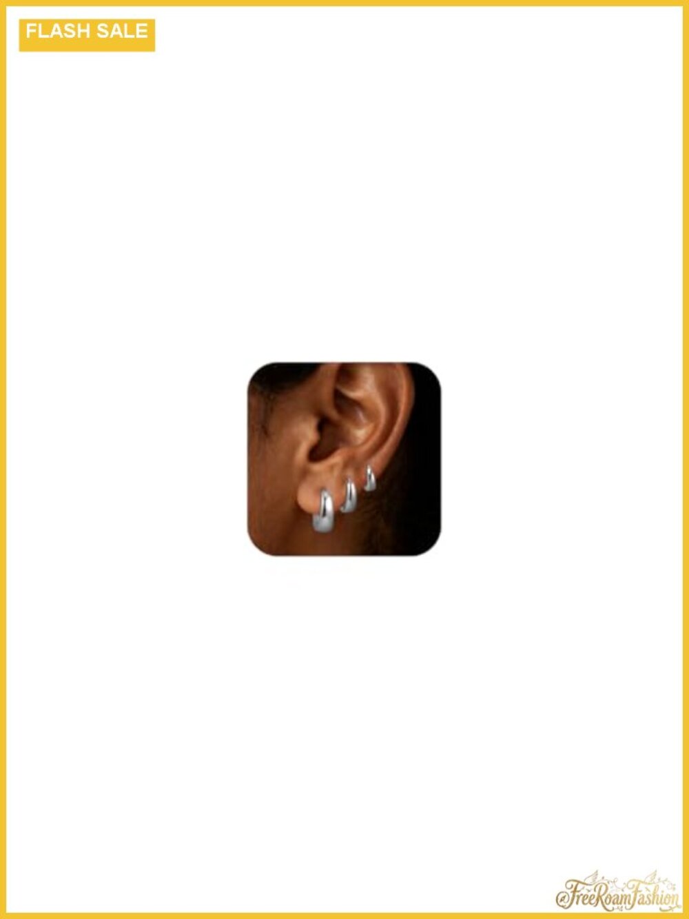 Chunky 14K Gold Plated Hoop Earrings Set for Women 3 Pairs Huggie